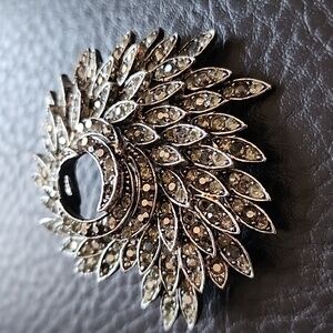 VTG Hollycraft Silver Leaf Brooch